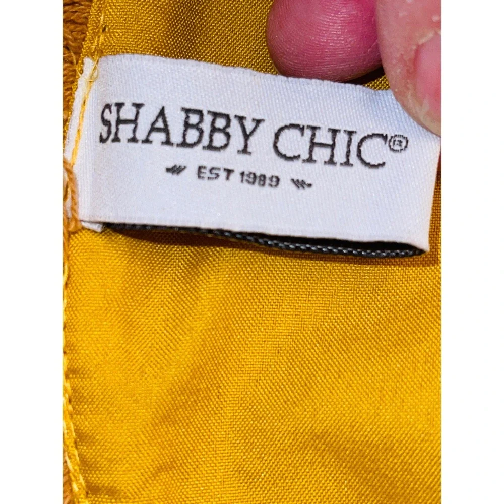 Shabby Chic Mustard Yellow Round Placemats Set of 6 Fringe Textured Boho Mats